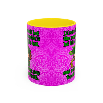 turtle race - Accent Mug (pink swirl)