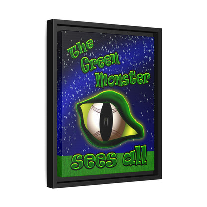 green monster - framed canvas art ('snoops' background)