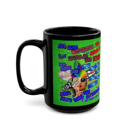 drop the beat - Black Mug (green turf)