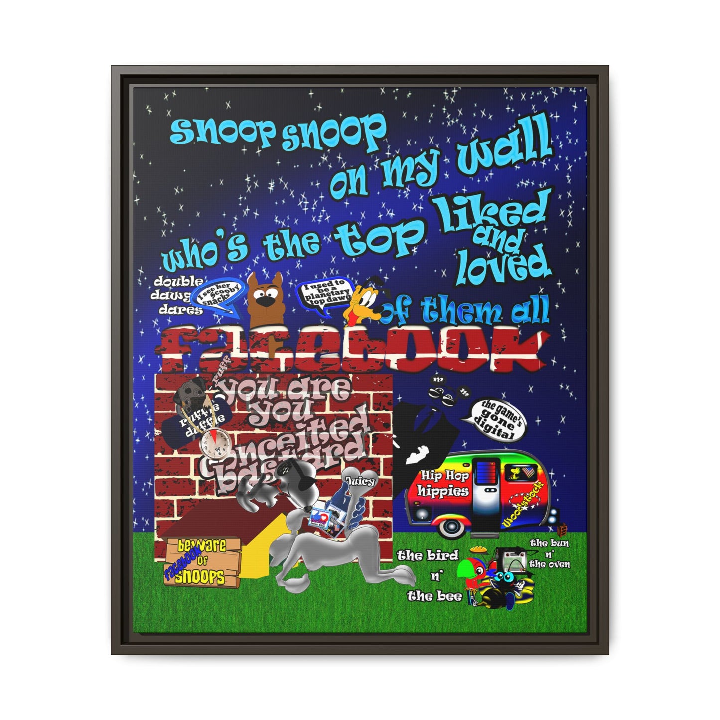 snoops - framed canvas art