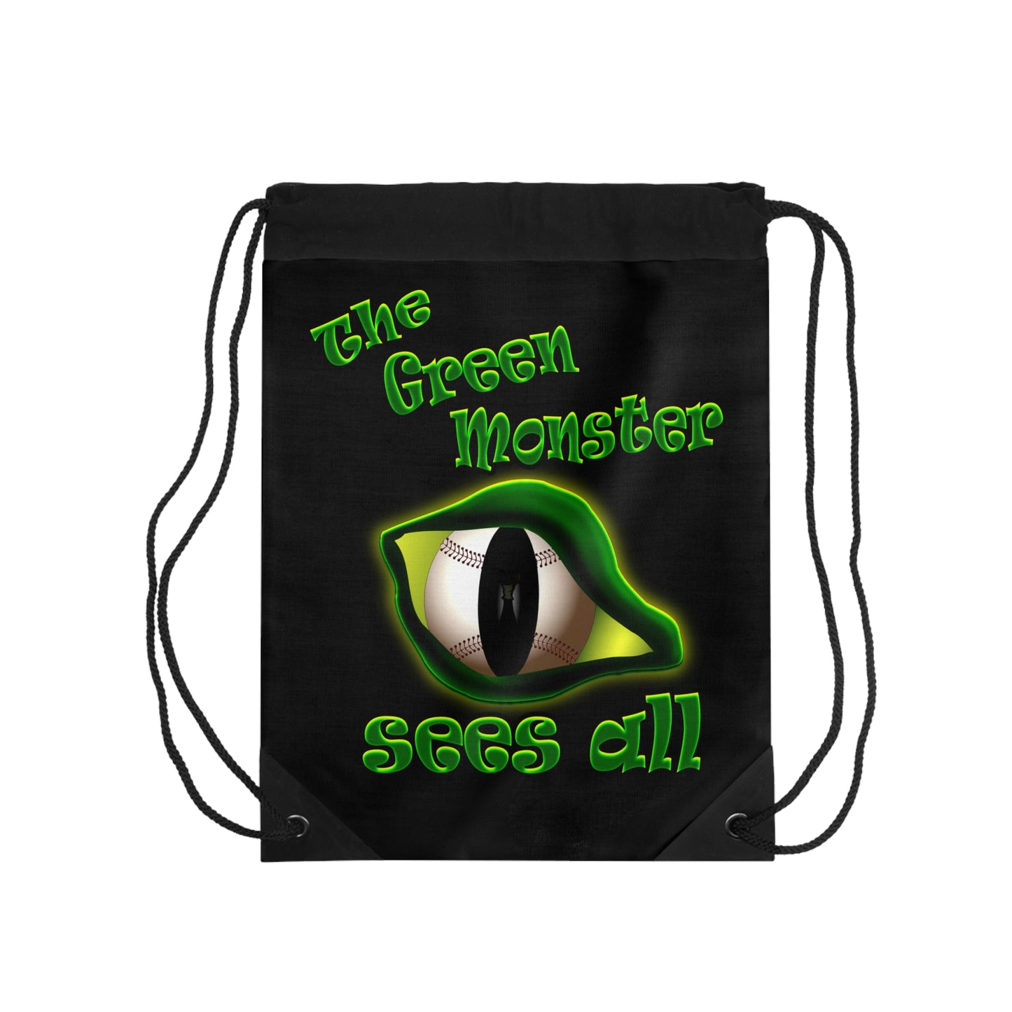 green monster - Drawstring Bag (black)