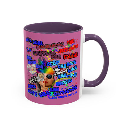 drop the beat - Accent Mug (light pink)