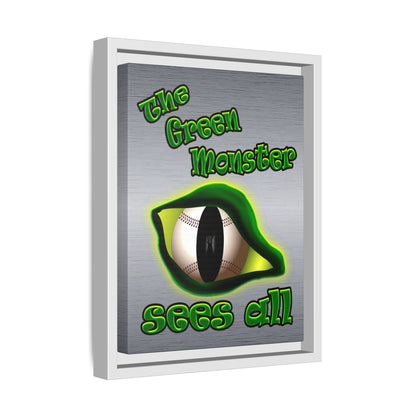 green monster - framed canvas art (brushed nickel)