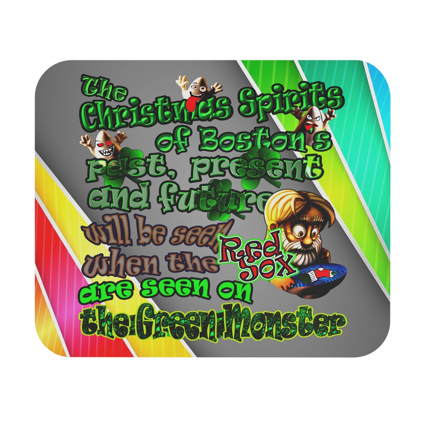 christmas spirits of boston - Mouse Pad (Rectangle) (rainbow split)