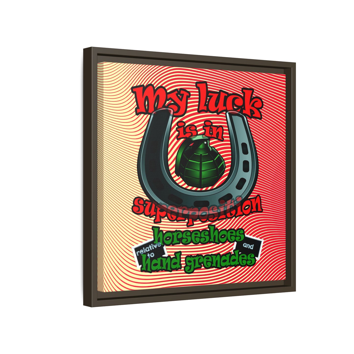 my luck - framed canvas art (yellow-orange wave)