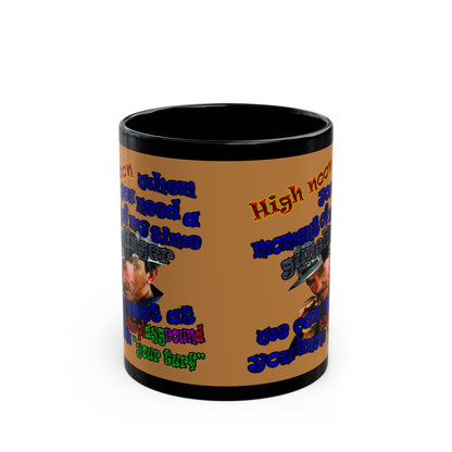 high noon - Black Mug (light brown)