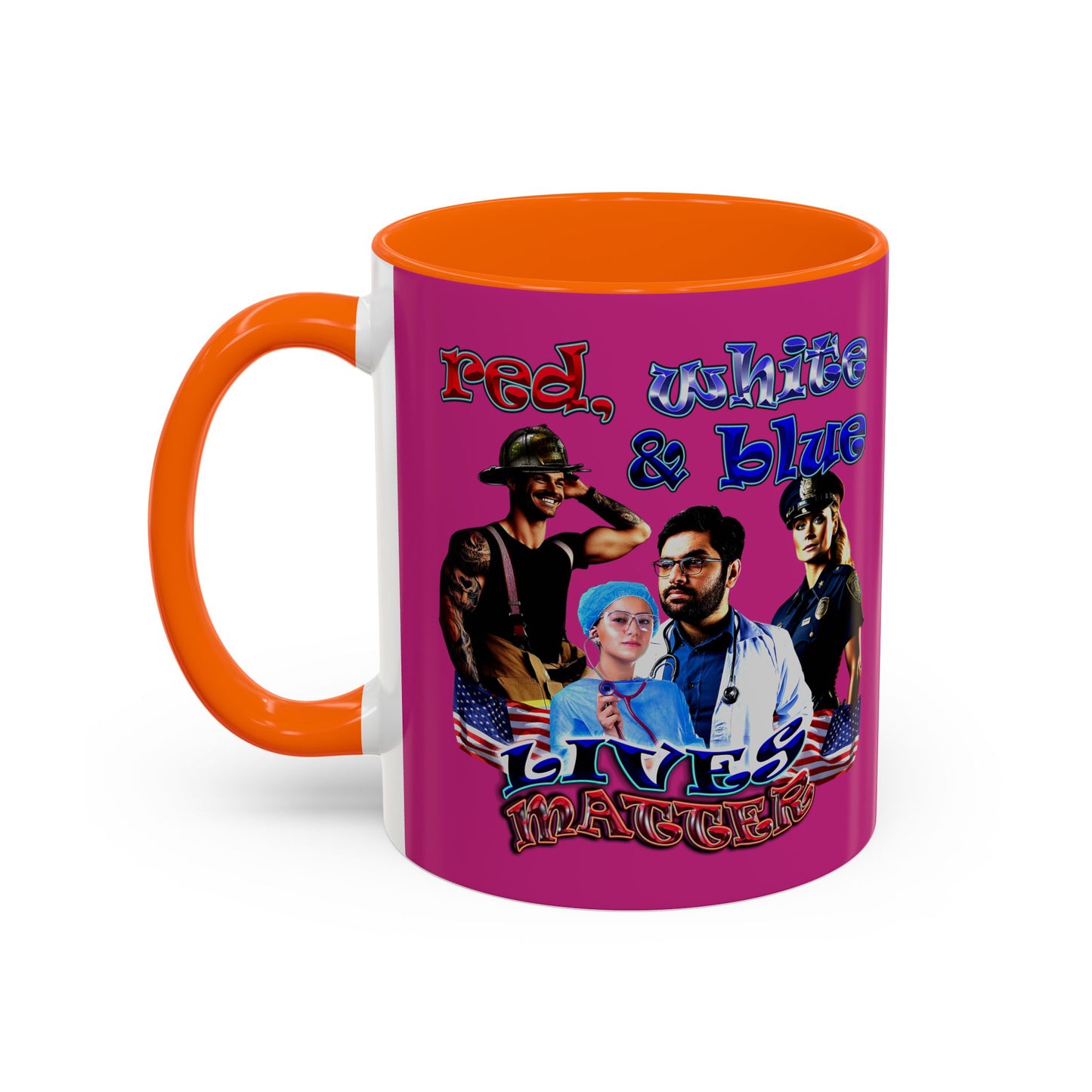 rw&b lives matter - Accent Mug (pink)