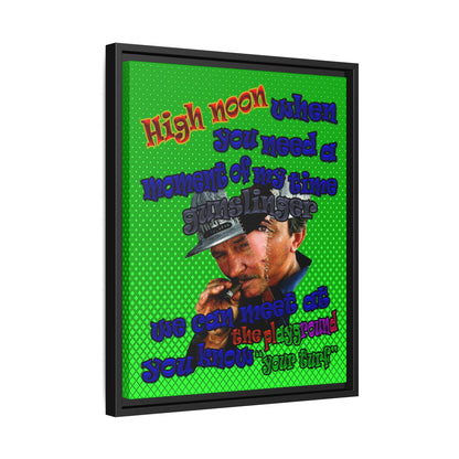 high noon - framed canvas art (logo green)