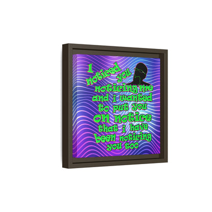 noticed you noticing - framed canvas art (purple wave)