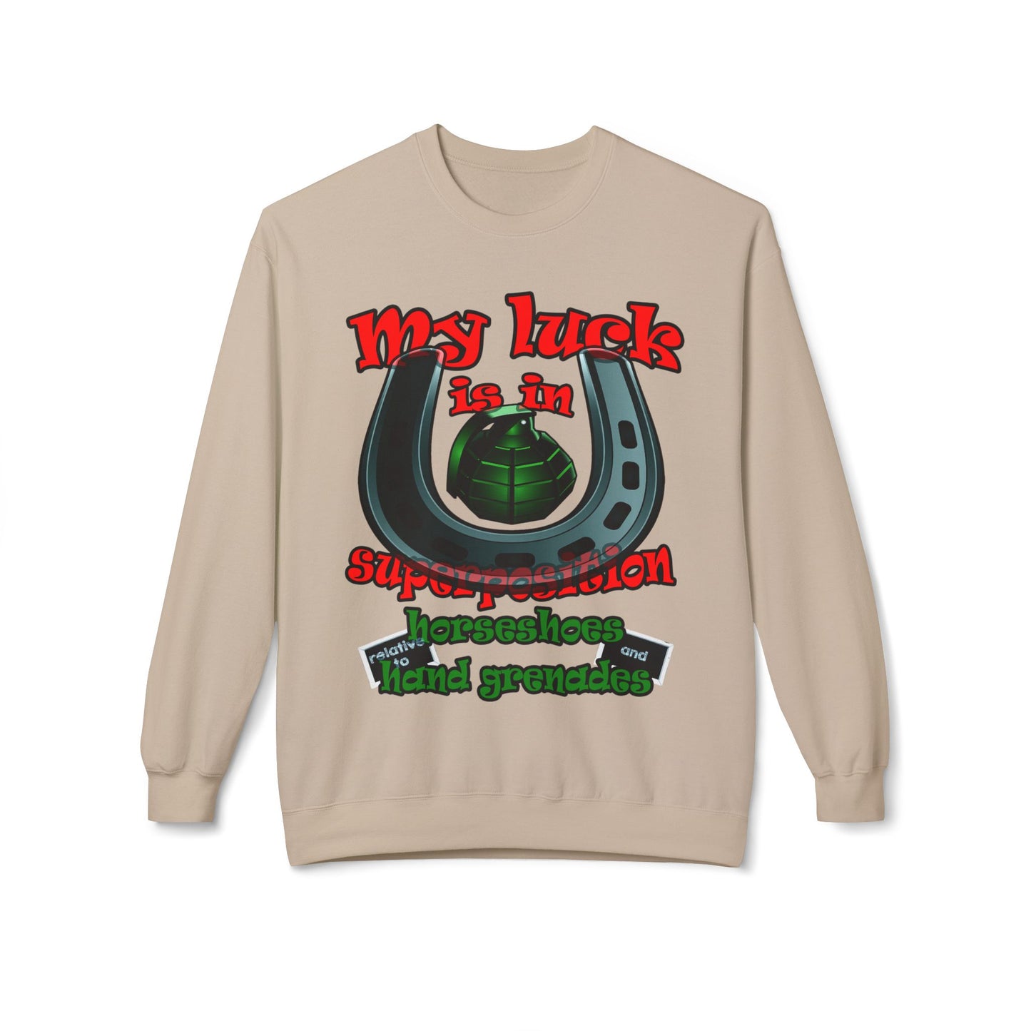 my luck - Unisex Midweight Softstyle Fleece Crewneck Sweatshirt