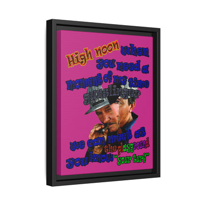 high noon - framed canvas art (pink)