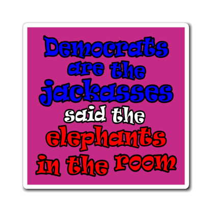donkeys and elephants - Magnets - (pink)
