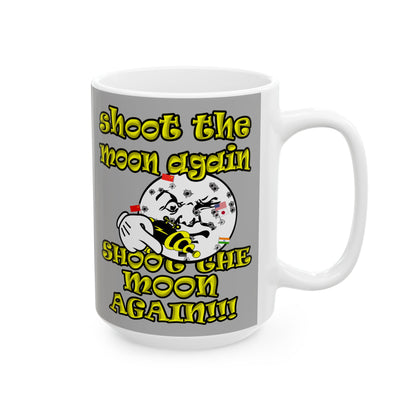 shoot the moon again - White Mug (light grey)