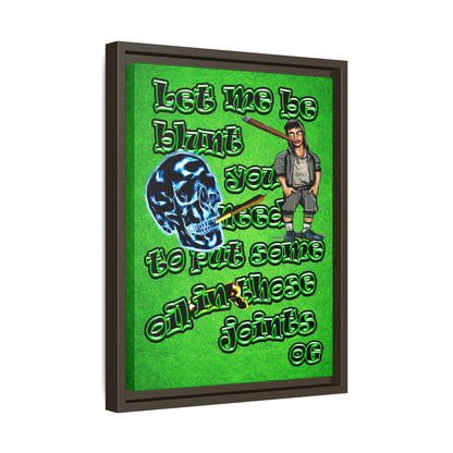 og - framed canvas art (green turf)