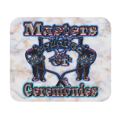 em cee squared - Mouse Pad (Rectangle) (white marble)