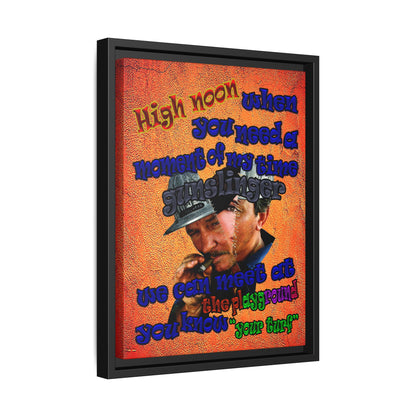 high noon - framed canvas art (burnt orange)