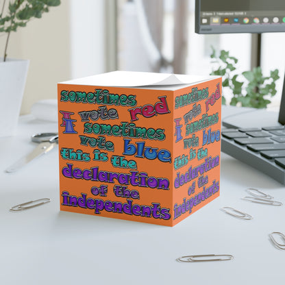 declaration of the independents - note cube (crusta)
