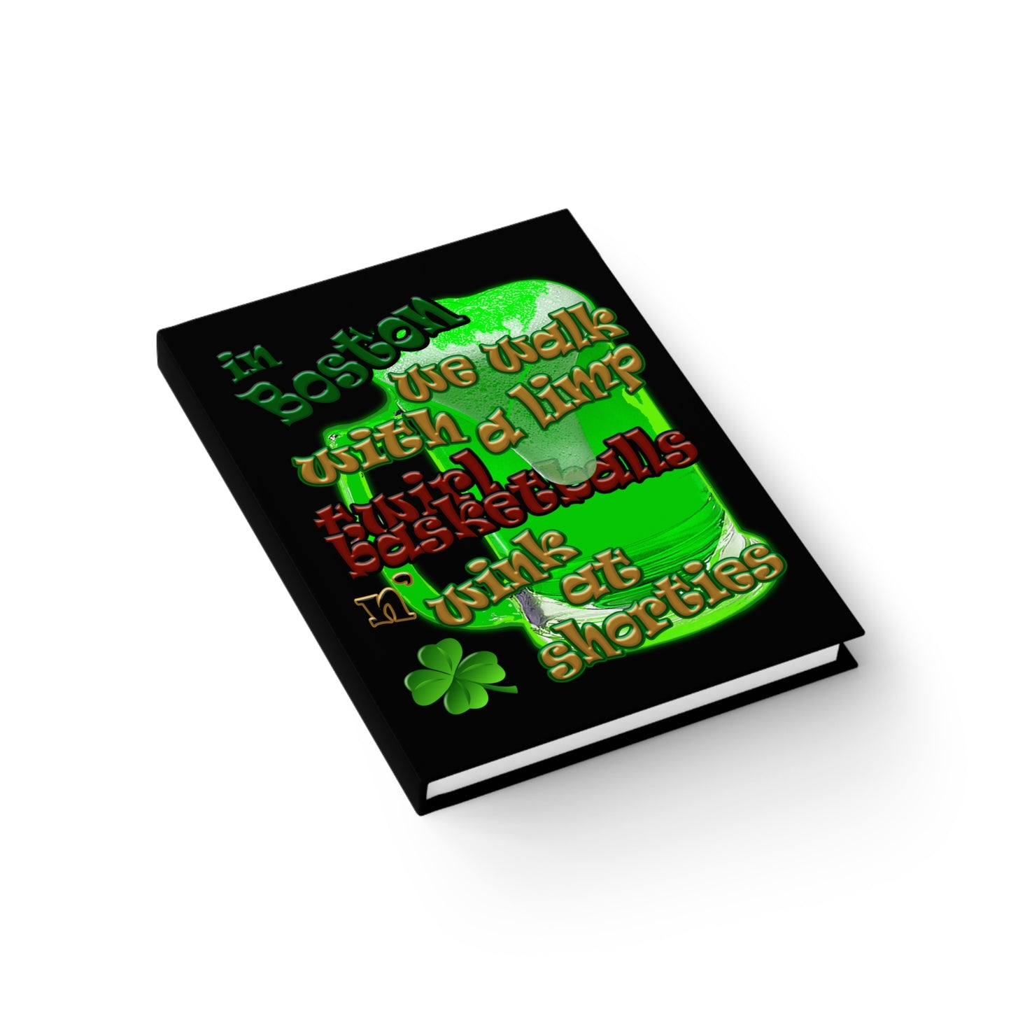 celtics logo - journal-lined (black)