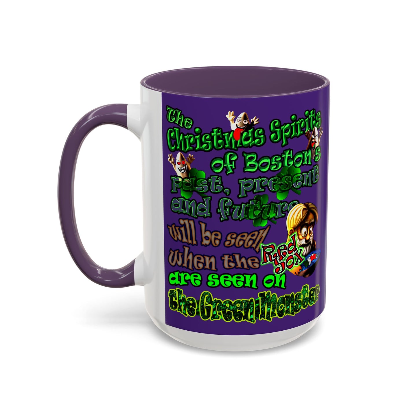 christmas spirits of boston - Accent Mug (purple)