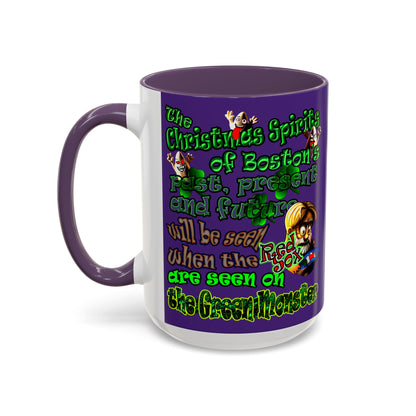 christmas spirits of boston - Accent Mug (purple)