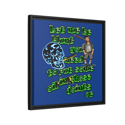 og - framed canvas art (dark blue)