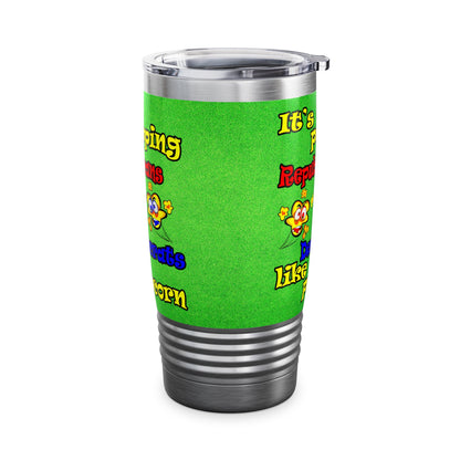 popping like popcorn - Ringneck Tumbler, 20oz (green turf)