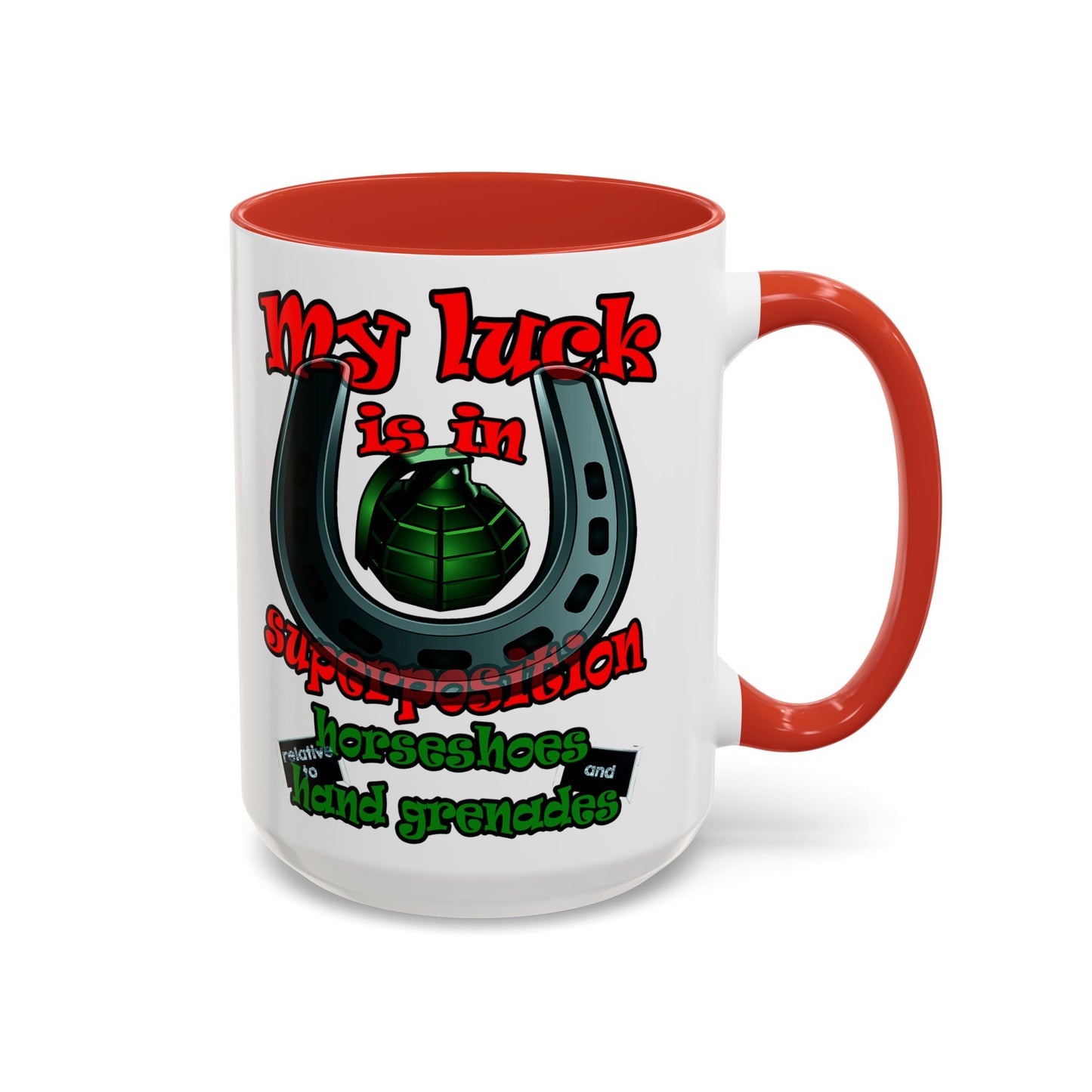 my luck - Accent Mug (white)