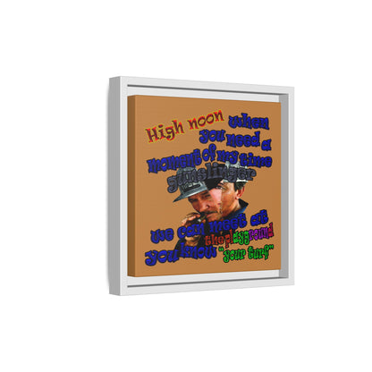 high noon - framed canvas art (light brown)