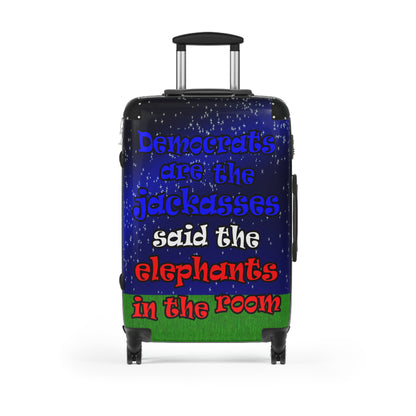 donkeys and elephants - Suitcase ('snoops' background)