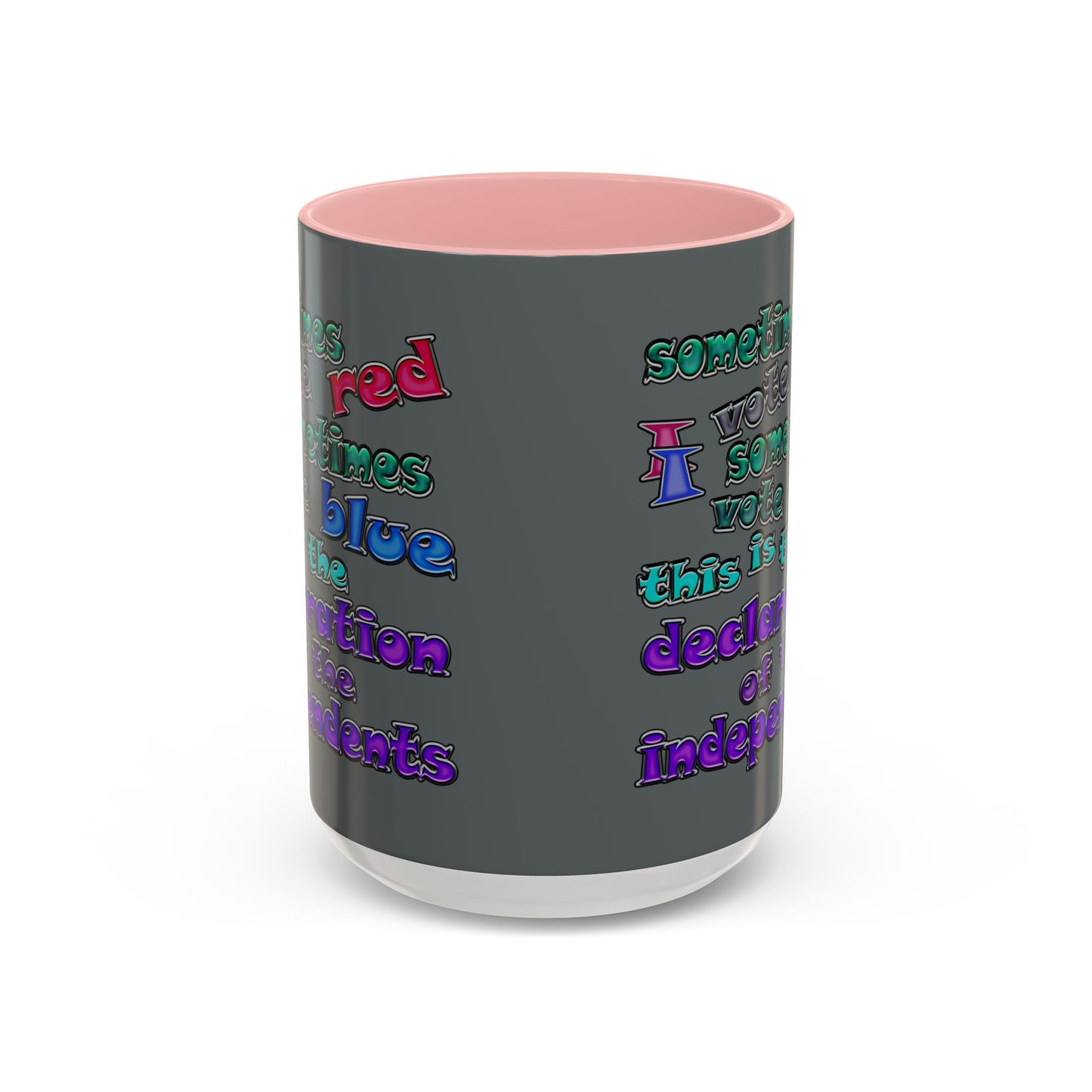declaration of the independents - Accent Mug (dark grey)