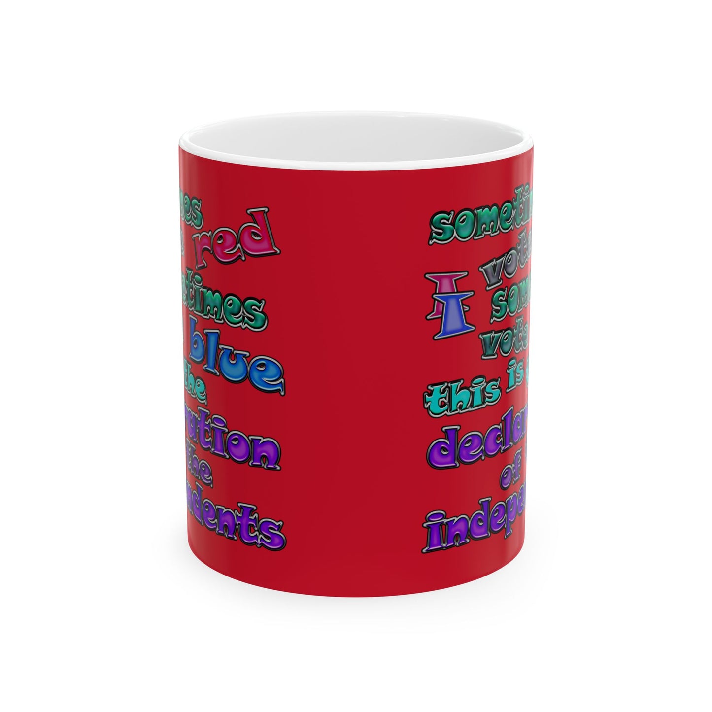 declaration of the independents - White Mug (dark red)