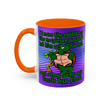 turtle race - Accent Mug (purple wave)