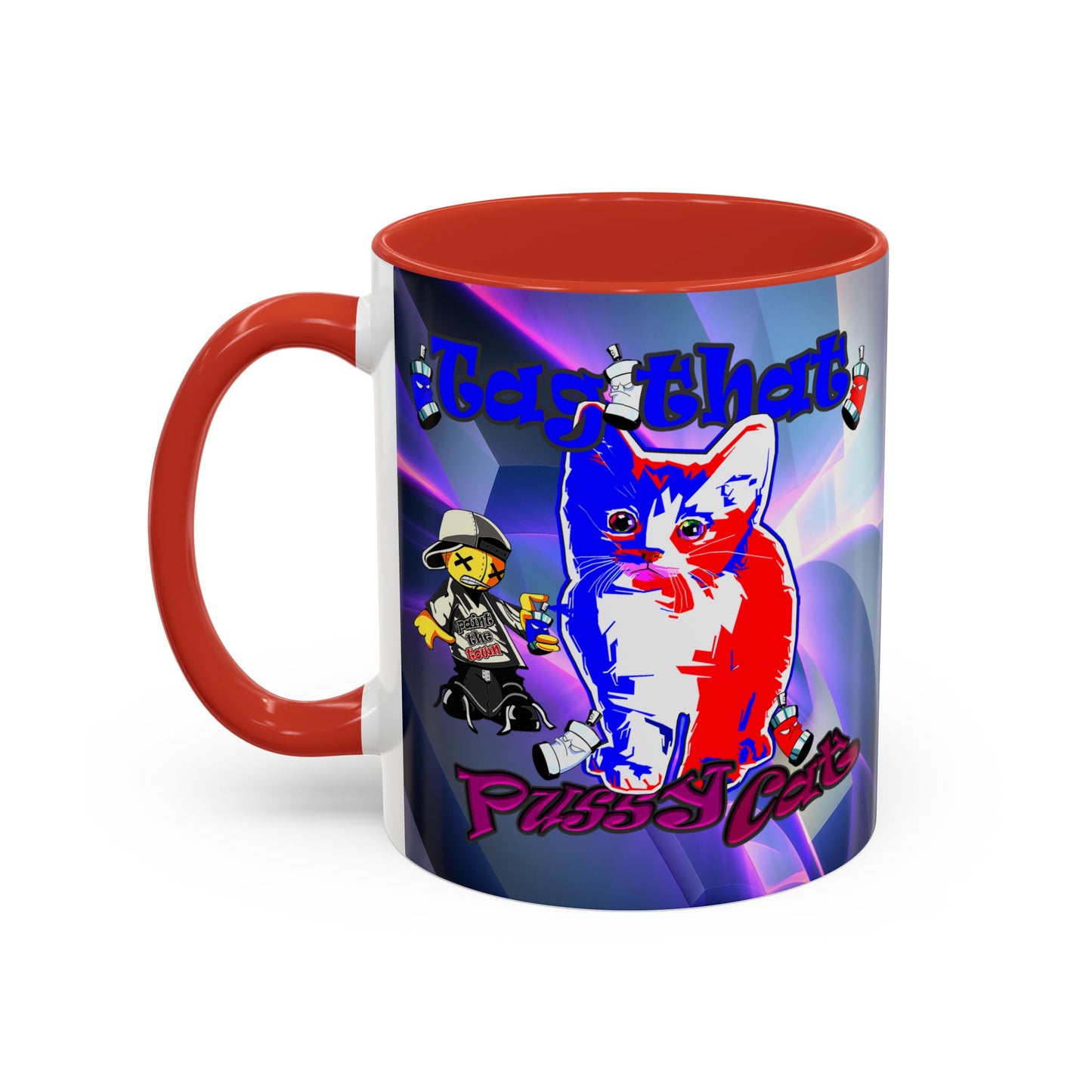 tag that - Accent Mug (grey-pink wave)