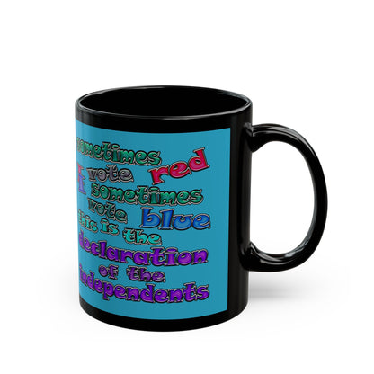 declaration of the independents - Black Mug (turquoise)