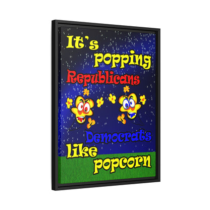 popping like popcorn - framed canvas art ('snoops' background)