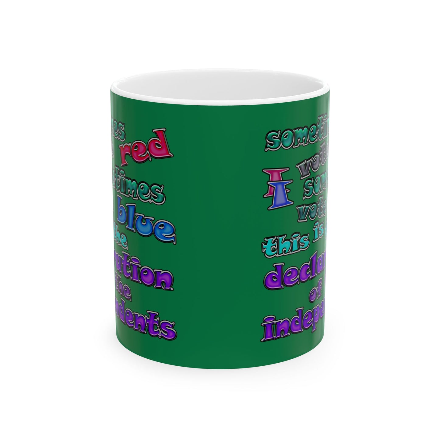 declaration of the independents - White Mug (dark green)