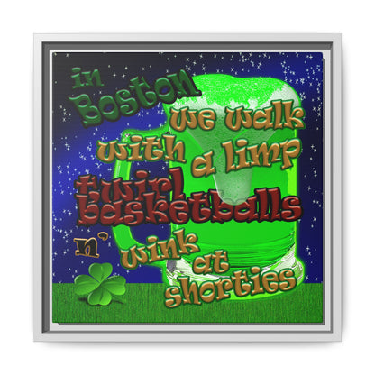 celtics logo - framed canvas art ('snoops' background)