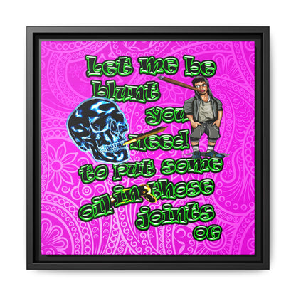 og - framed canvas art (pink swirl)