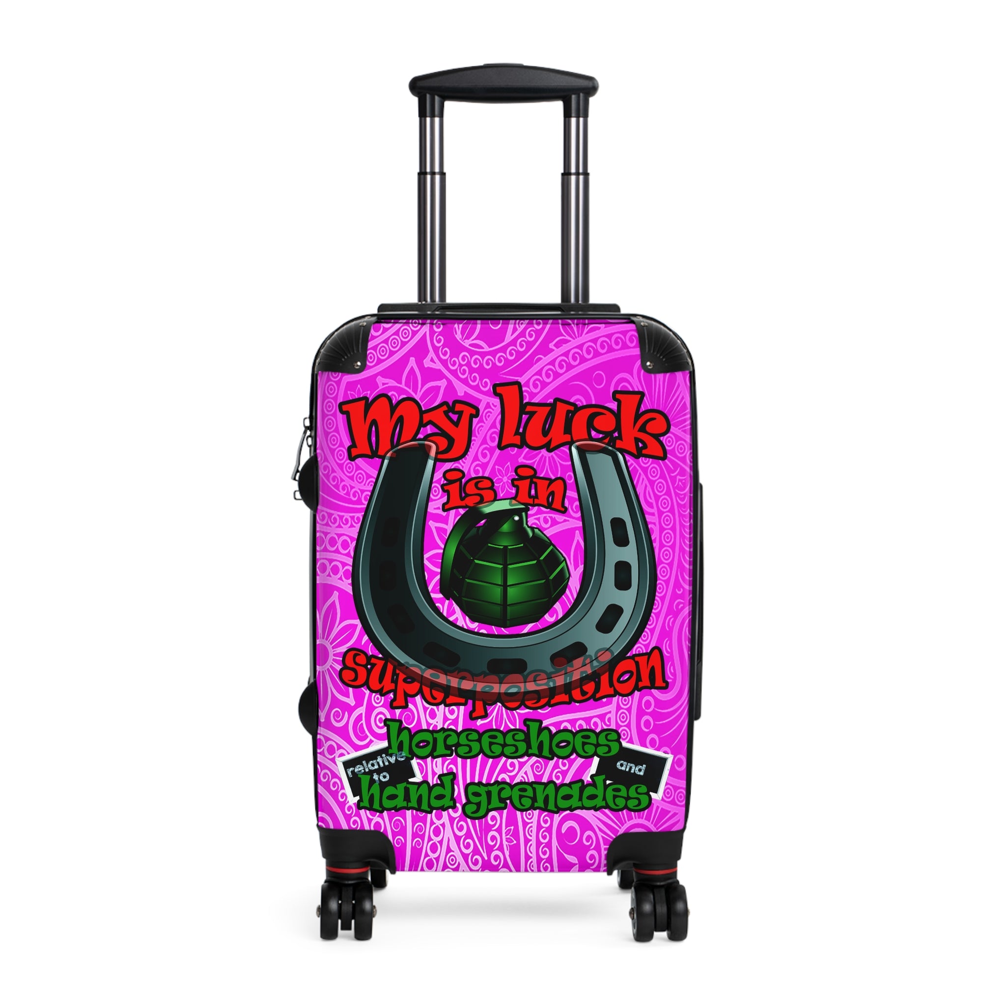 my luck - Suitcase (pink swirl)