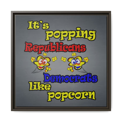 popping like popcorn - framed canvas art (grey-light grey)