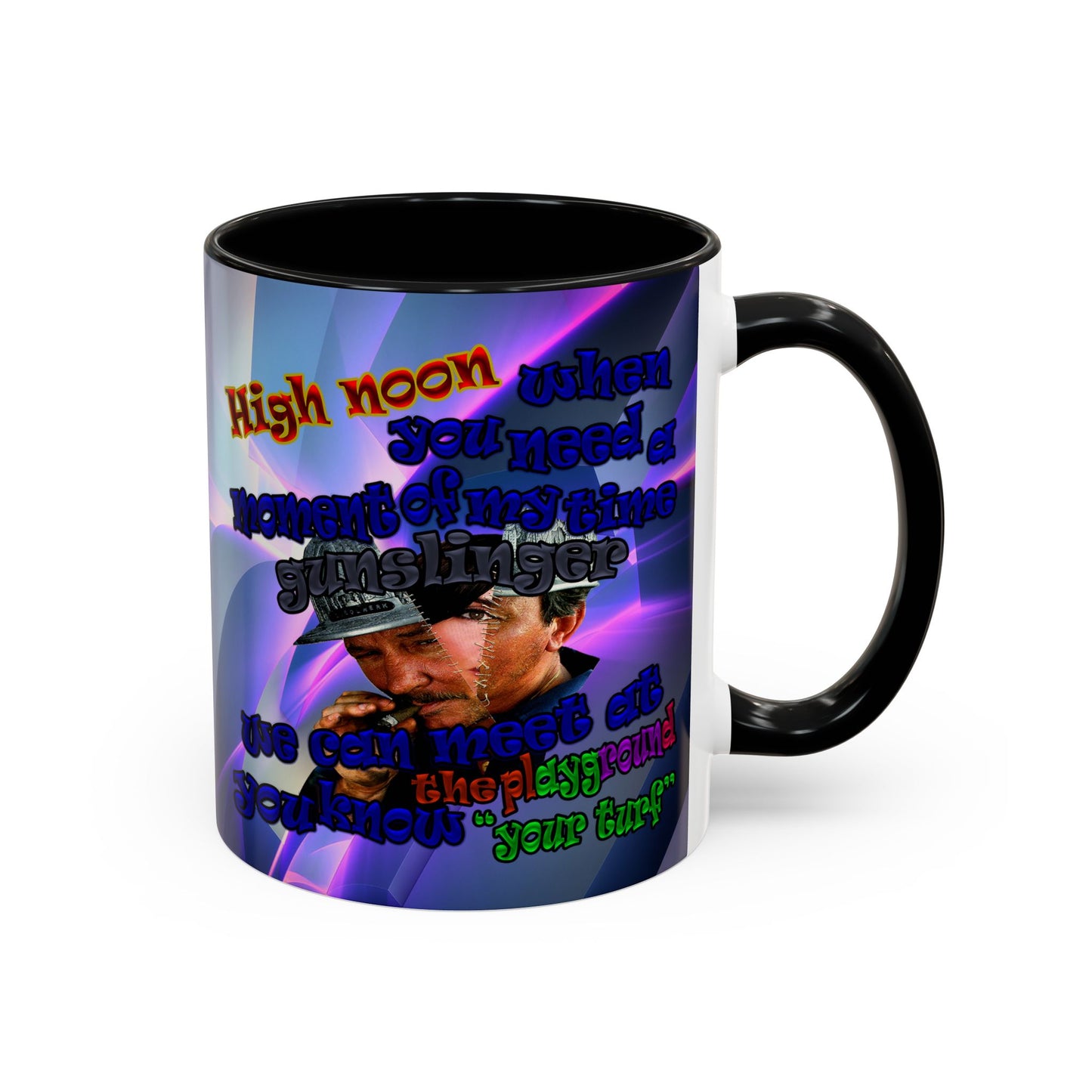 high noon - Accent Mug (grey-pink wave)