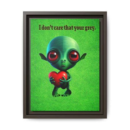 I don't care that your grey - framed canvas art (green turf)