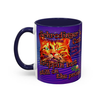 schrodinger's cat - Accent Mug (purple wave)