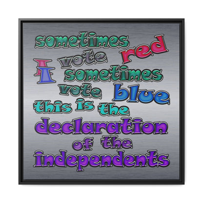 declaration of the independents - framed canvas art (brushed nickel)