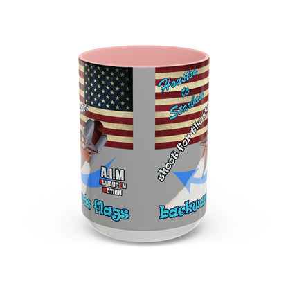 shoot for the stars - Accent Mug (light grey)