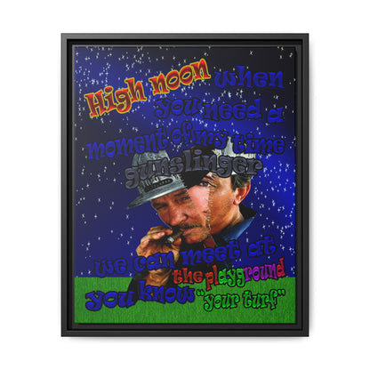 high noon - framed canvas art ('snoops' background)
