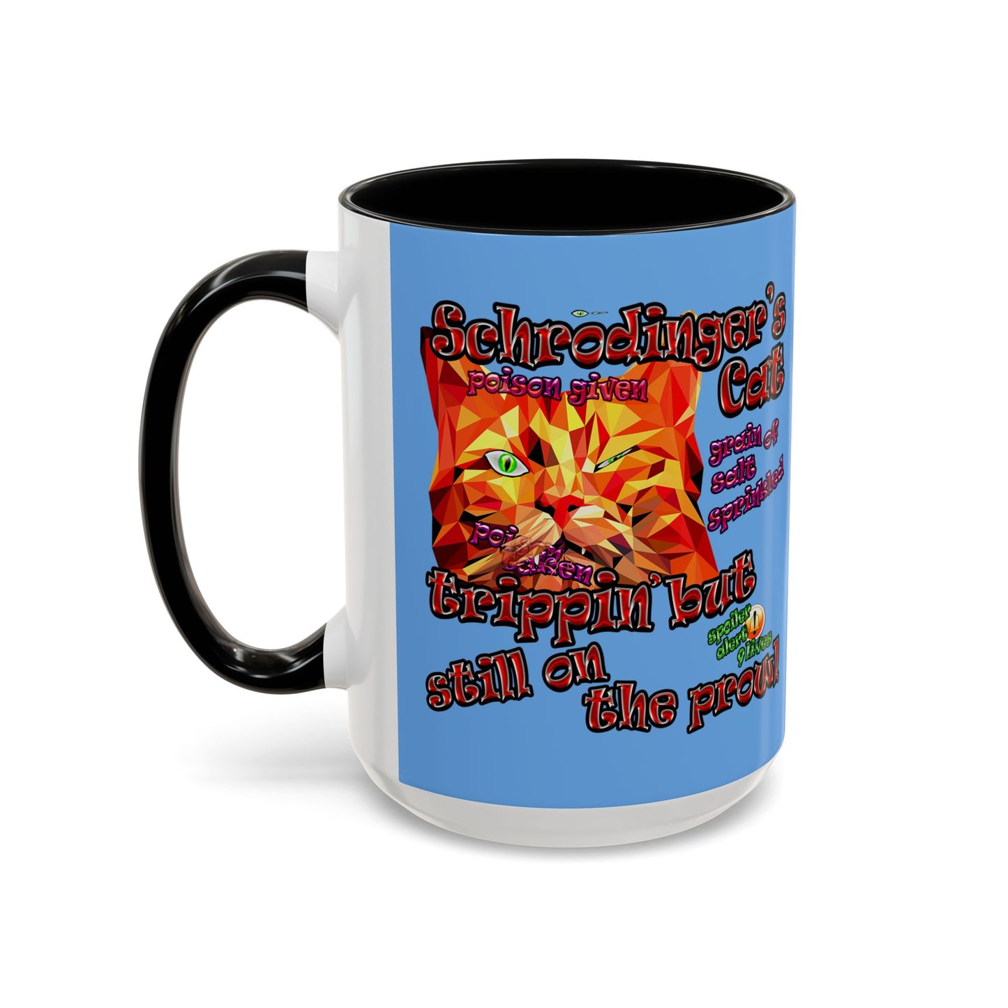 schrodinger's cat - Accent Mug (light blue)