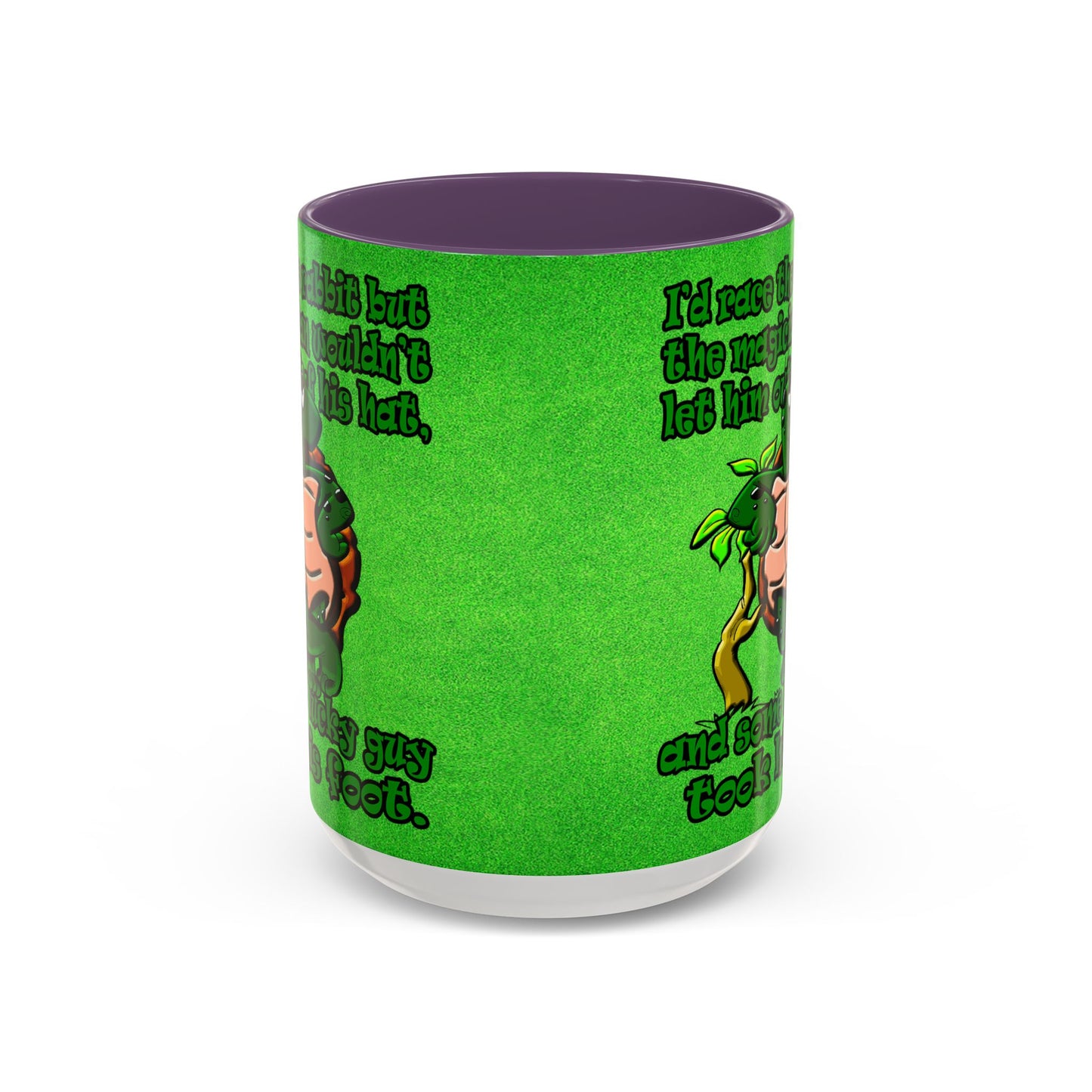 turtle race - Accent Mug (green turf)