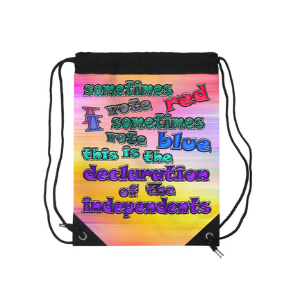 declaration of the independents - Drawstring Bag (color blur)