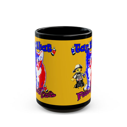 tag that - Black Mug (yellow)